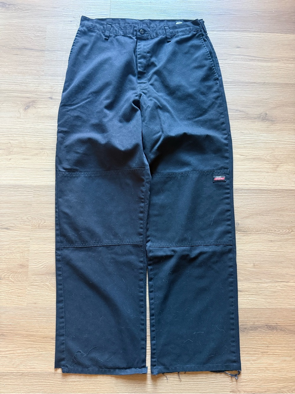 Genuine Dickies Men's Double Knee Pants Black Loose Fit Baggy Size 36x33 ?